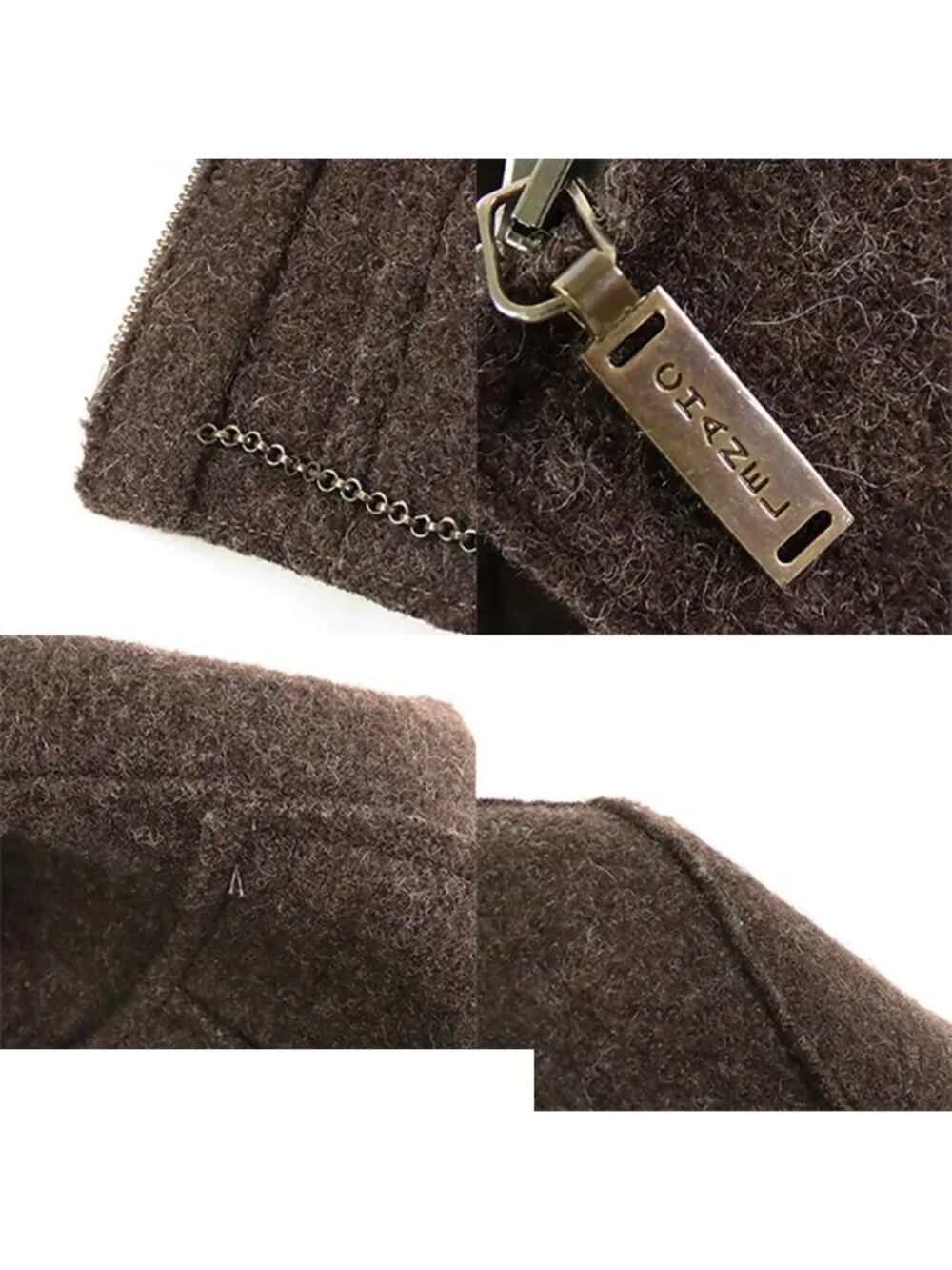 Chanel Identification Set Dark Brown Wool Jacket Skirt Vintage 40